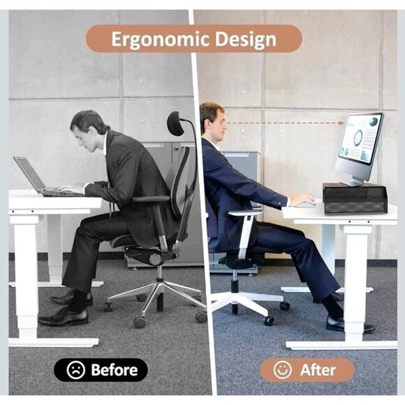 Trwcrt Metal Desk Monitor Stand Riser with Drawer and Pen Holder for... - Picture 6 of 7